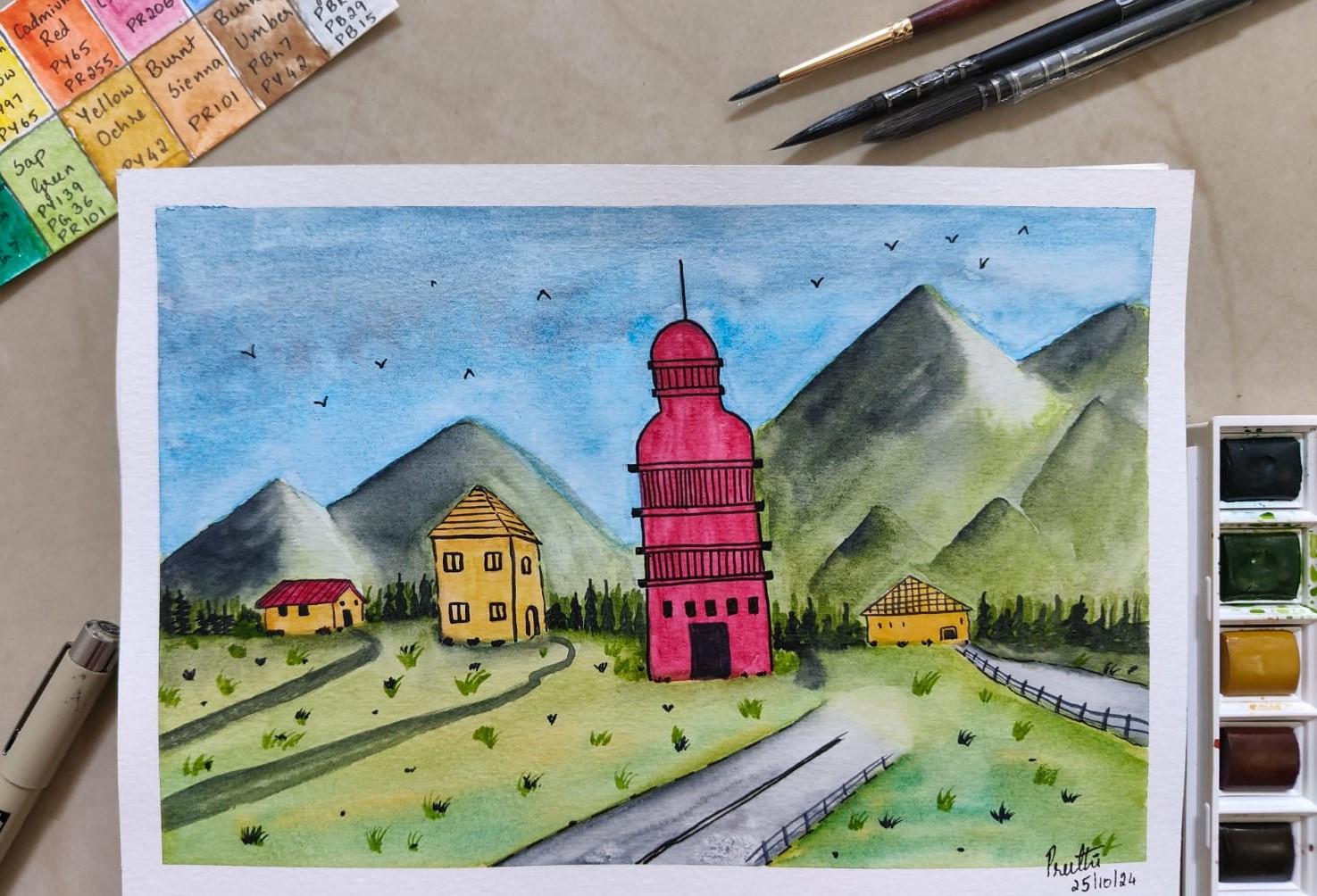 8 Days of Watercolor Landscape with Rutvik - image 5 - student project