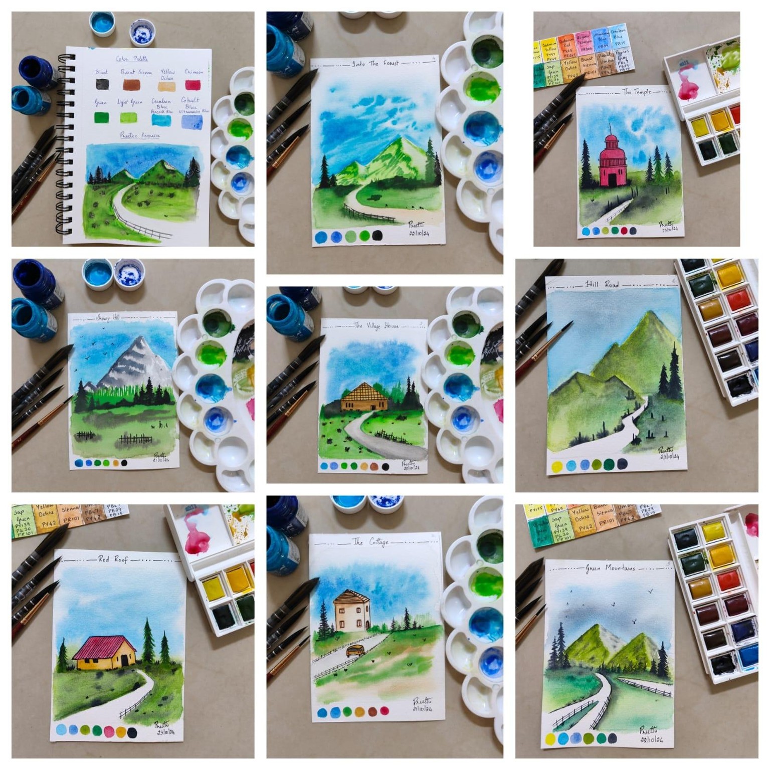 8 Days of Watercolor Landscape with Rutvik - image 4 - student project