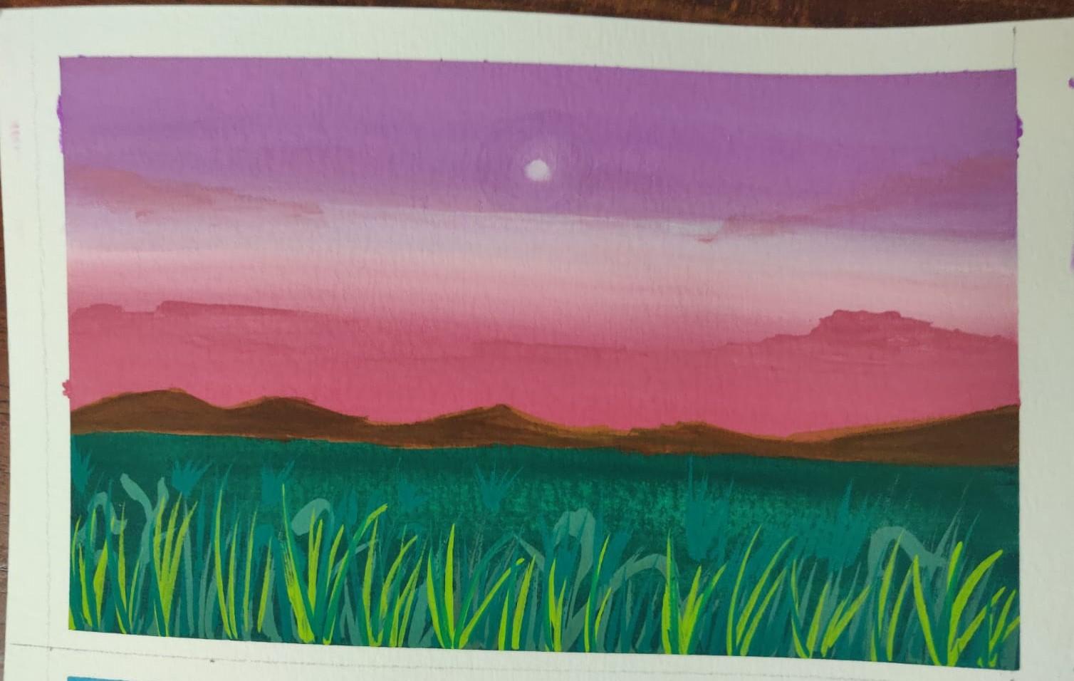 Gouache Meadows - image 1 - student project