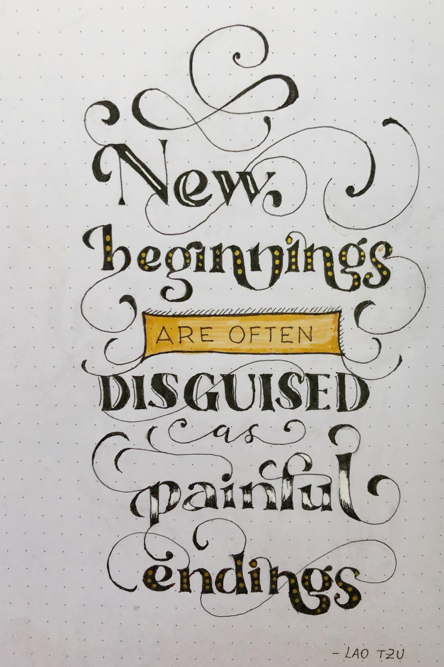 My first lettering in the bujo - image 1 - student project