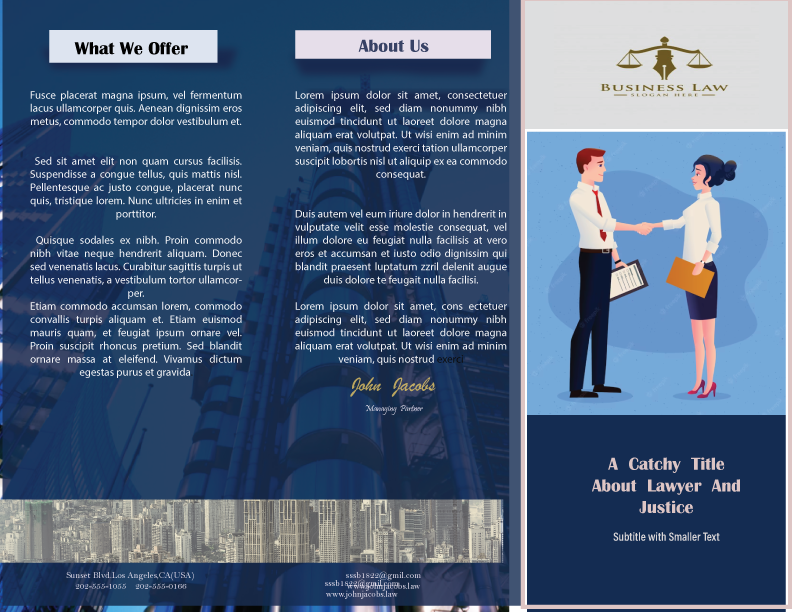 Brochure of a Law Firm - image 1 - student project