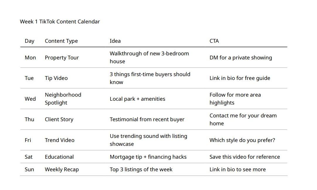 Growing Followers & Generating Leads: TikTok Strategy for Real Estate Agents - image 1 - student project