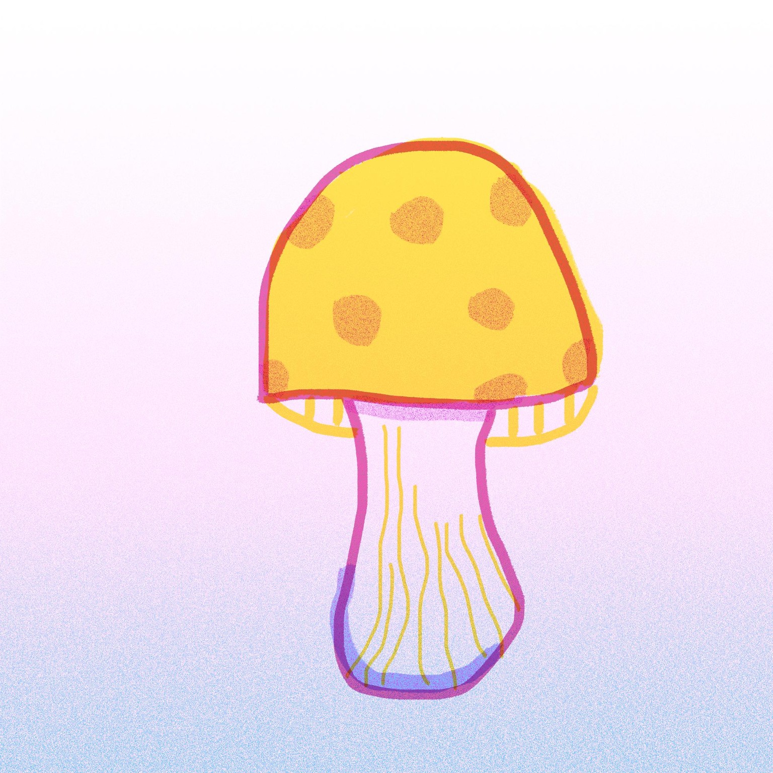 Mushroom Riso on Photoshop - image 1 - student project