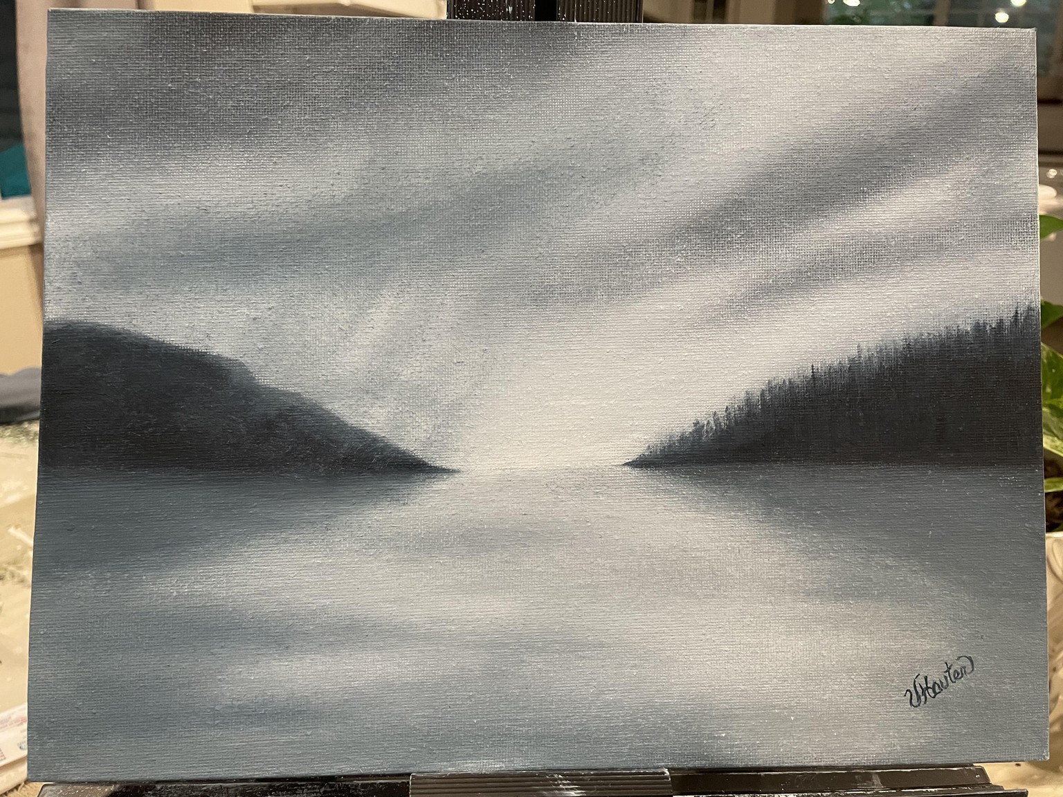 Misty Island and Reflection Scene - image 2 - student project