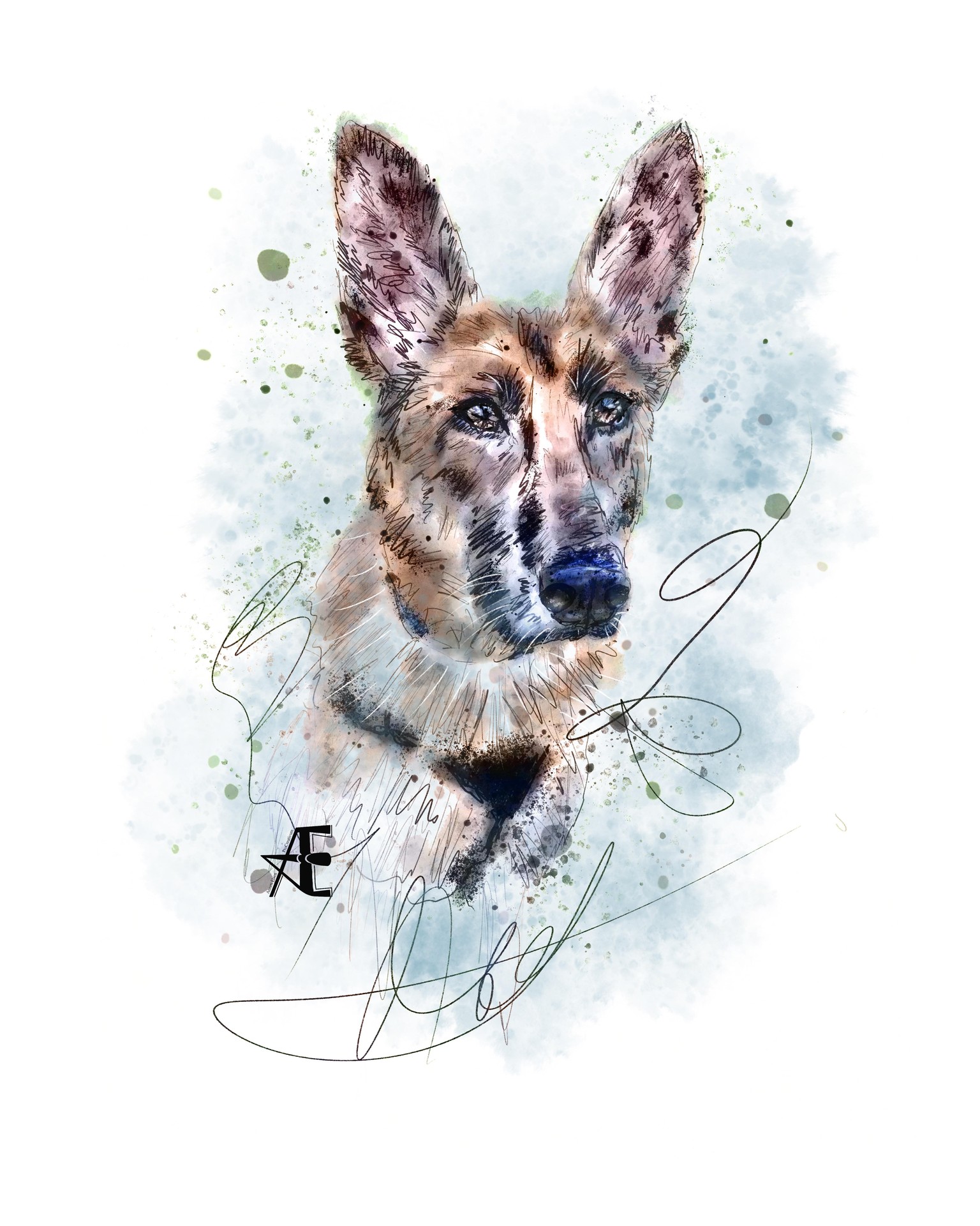 German Shepherd Dog, Sloth and Elephant - image 1 - student project