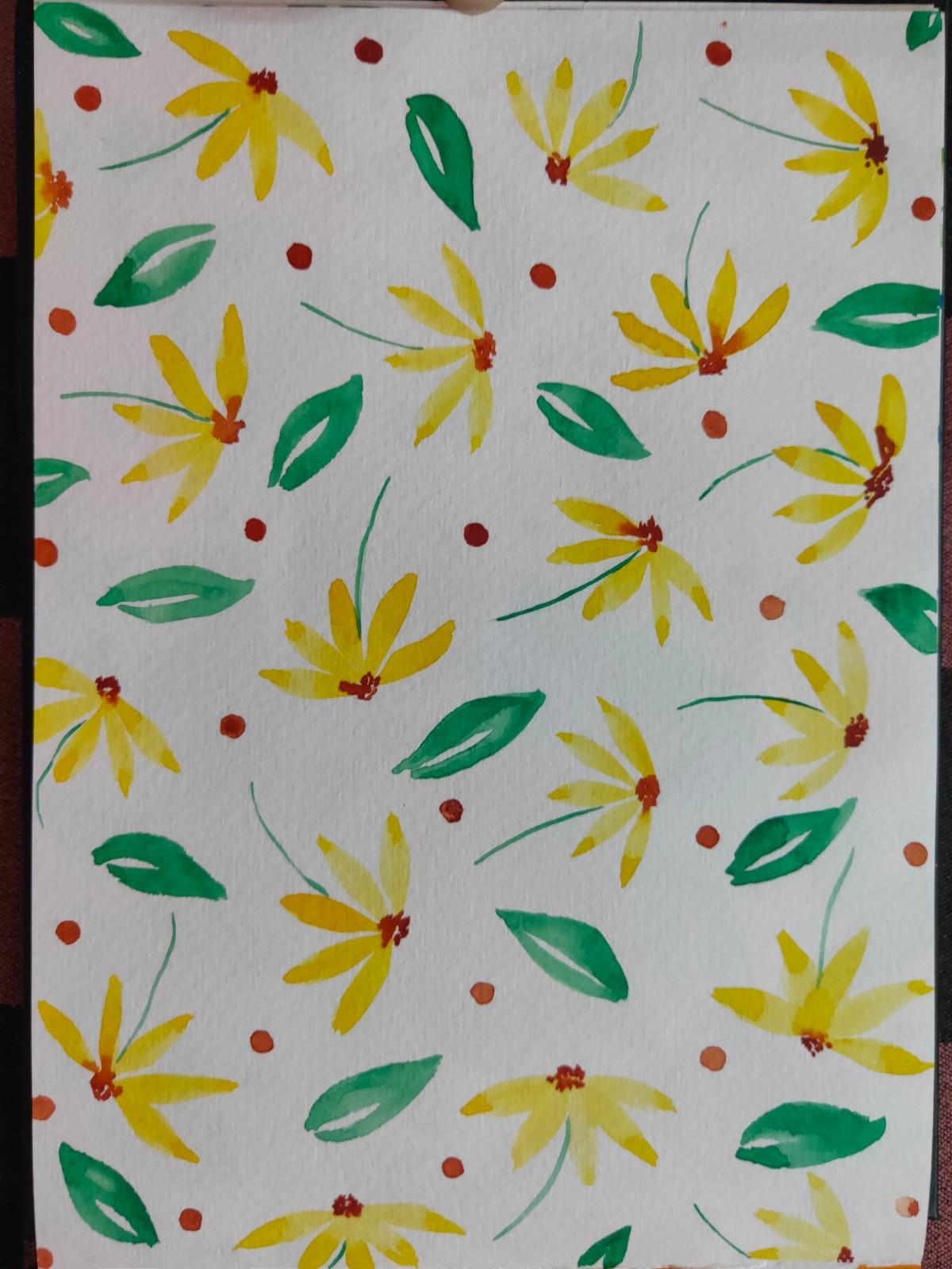 8 Watercolour Pattern Projects - image 5 - student project