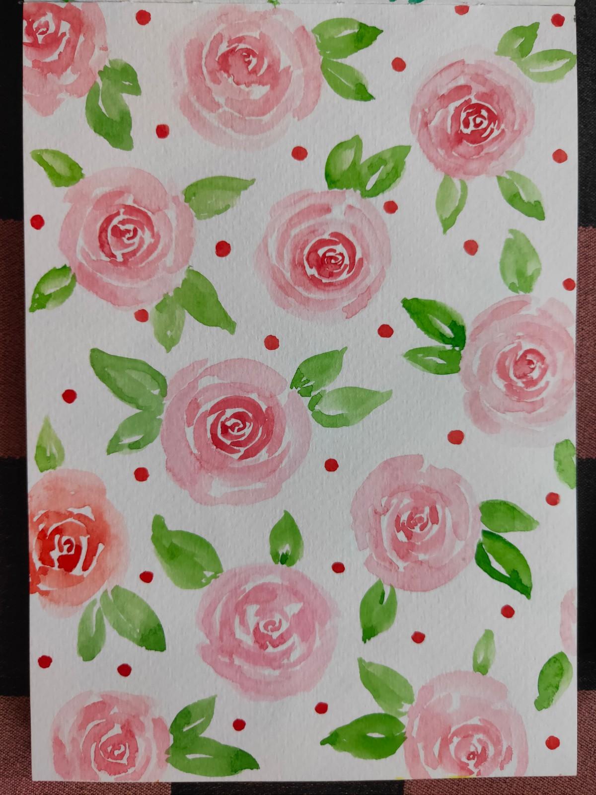 8 Watercolour Pattern Projects - image 4 - student project