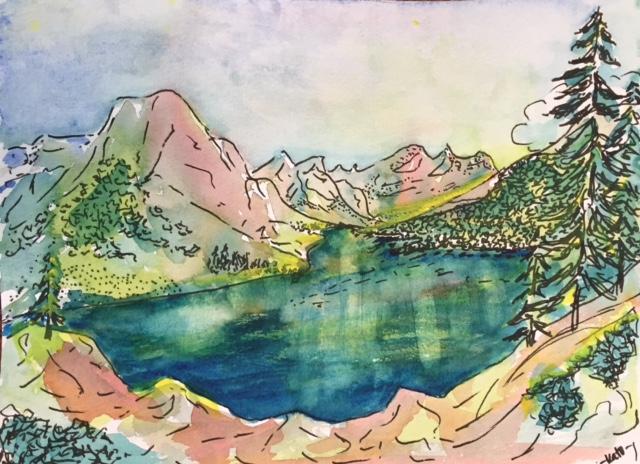 Speed painting, June Lake, Ca - image 1 - student project