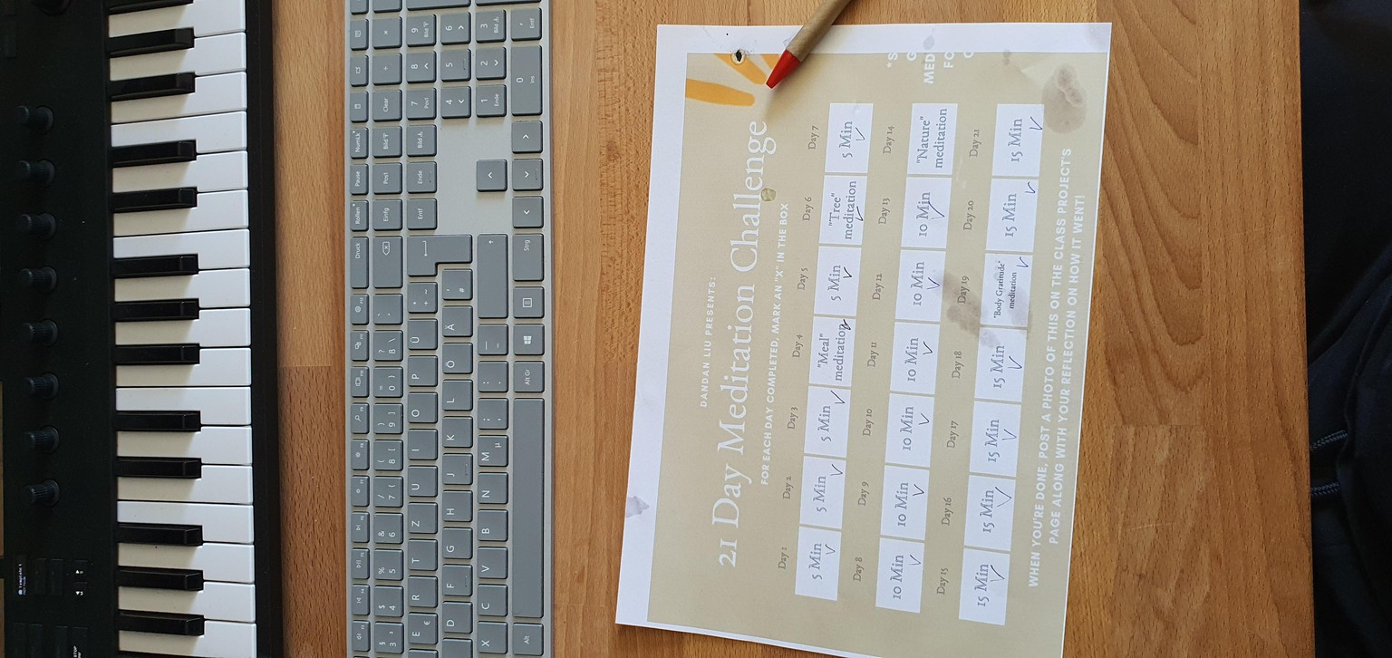 My 21 Day Meditation Challenge - image 1 - student project