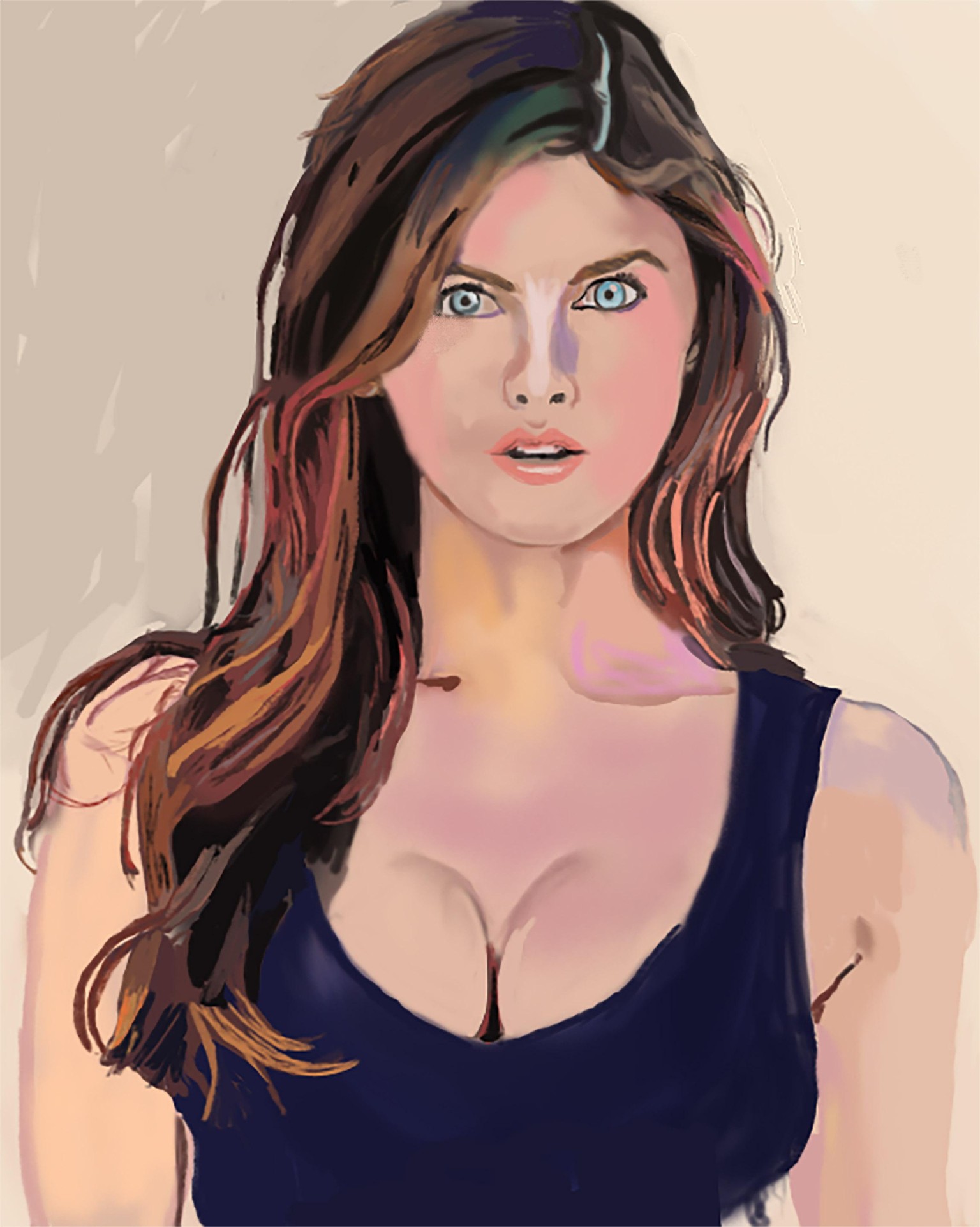 Alexandria Daddario portrait Stylized - image 1 - student project