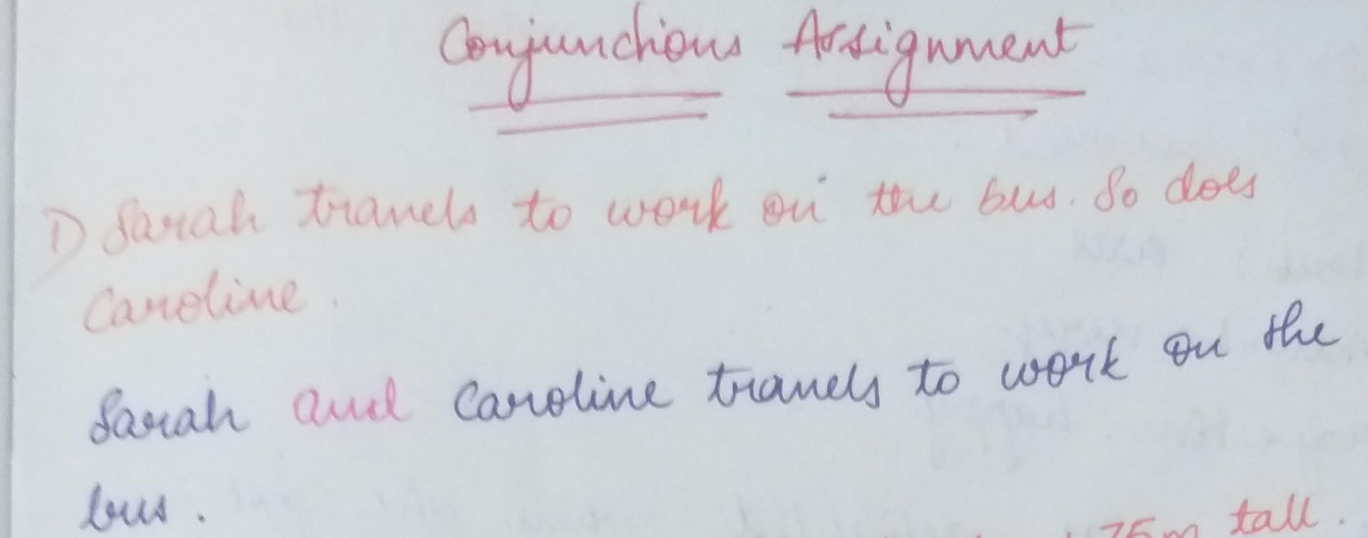 Conjunctions Assignment - image 1 - student project