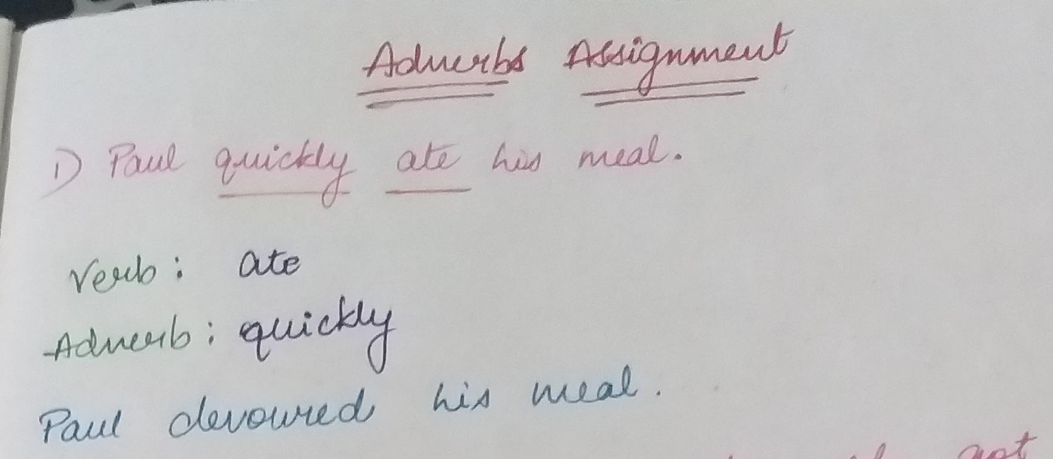 Adverbs Assignment - image 1 - student project