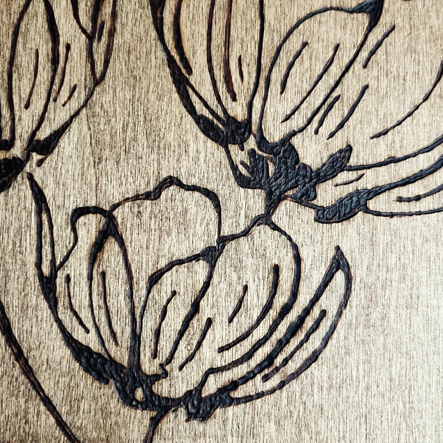 Flowers on 8”x8” box panel - image 1 - student project