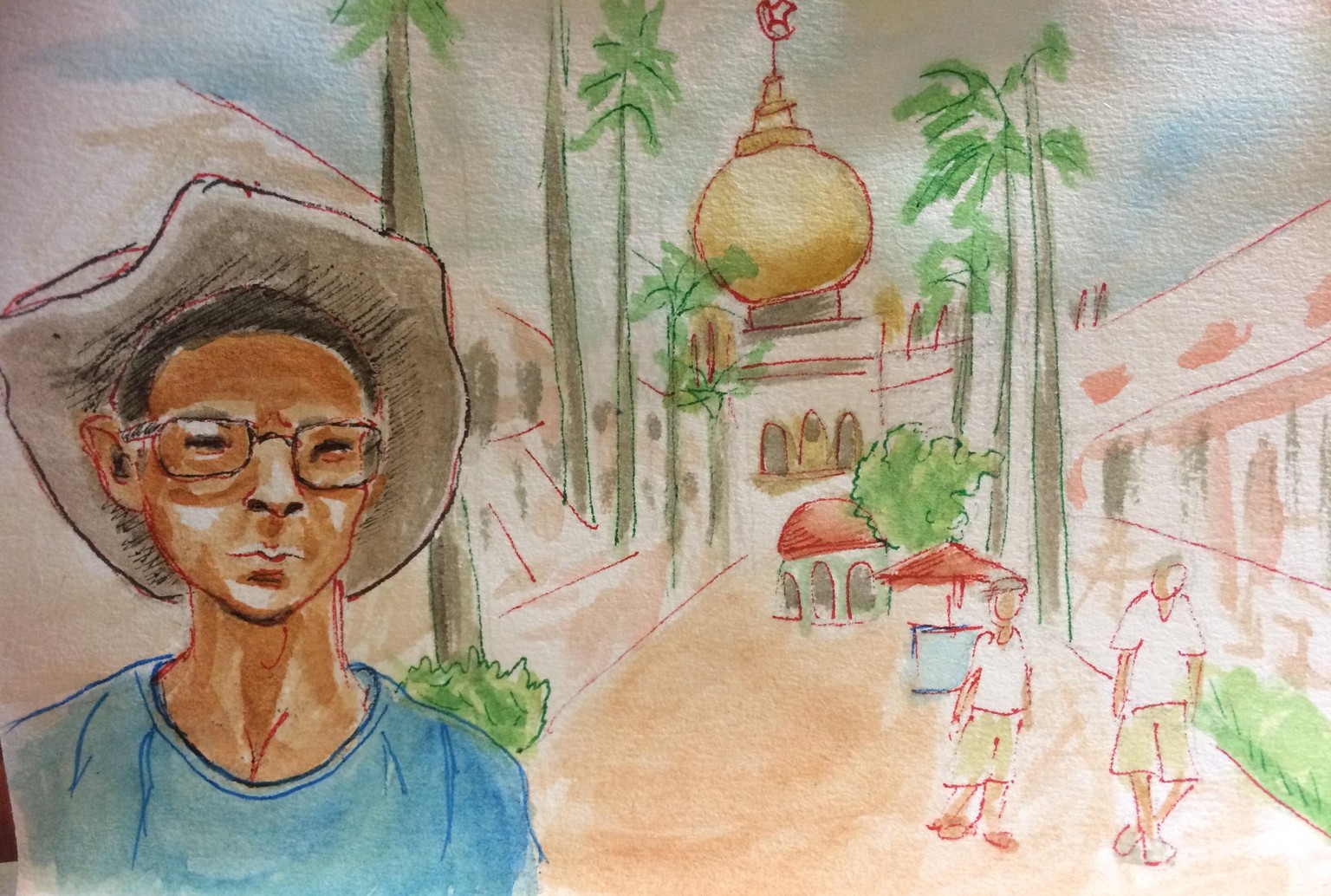Urban sketching progress - image 1 - student project