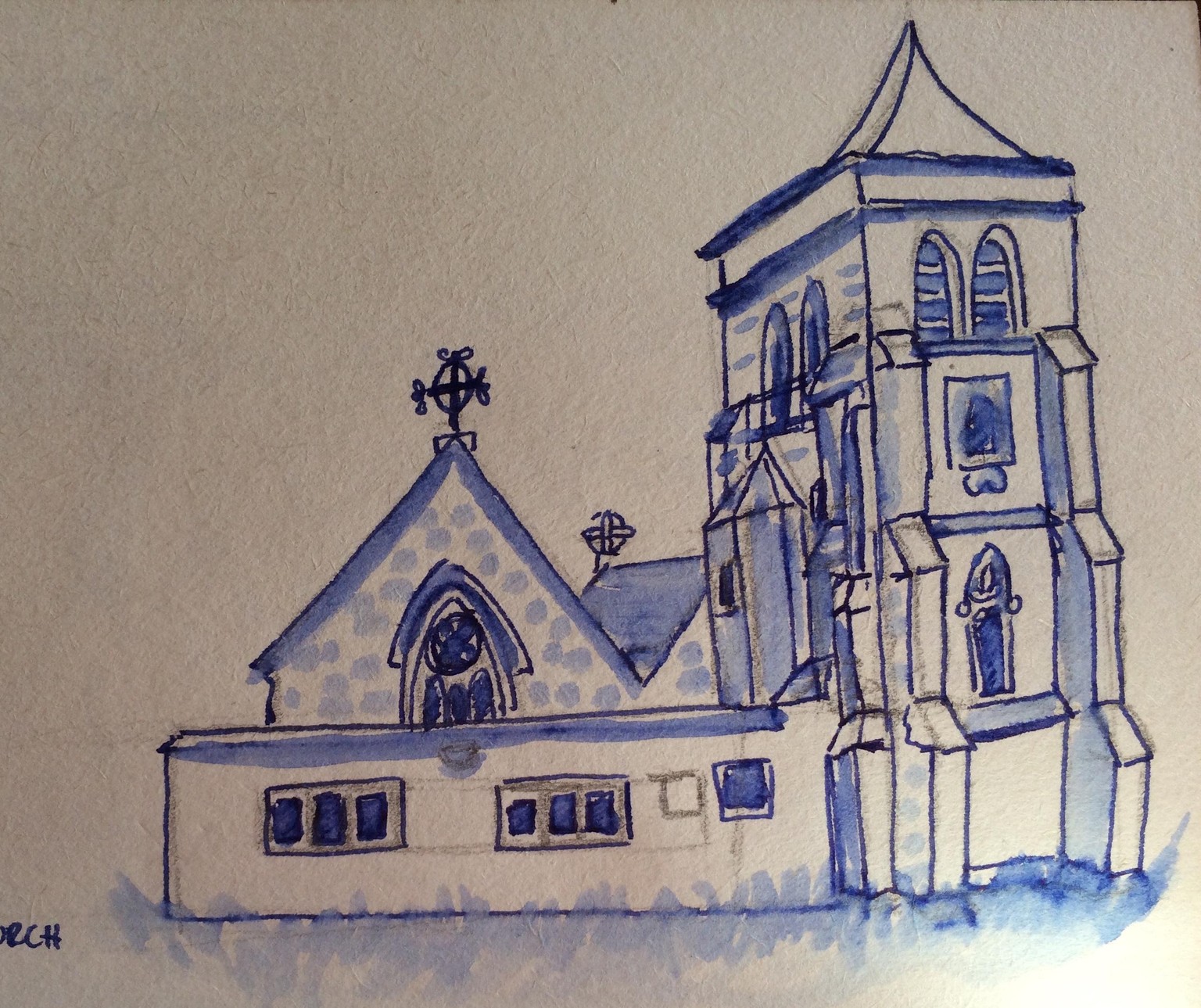 Urban sketching progress - image 5 - student project
