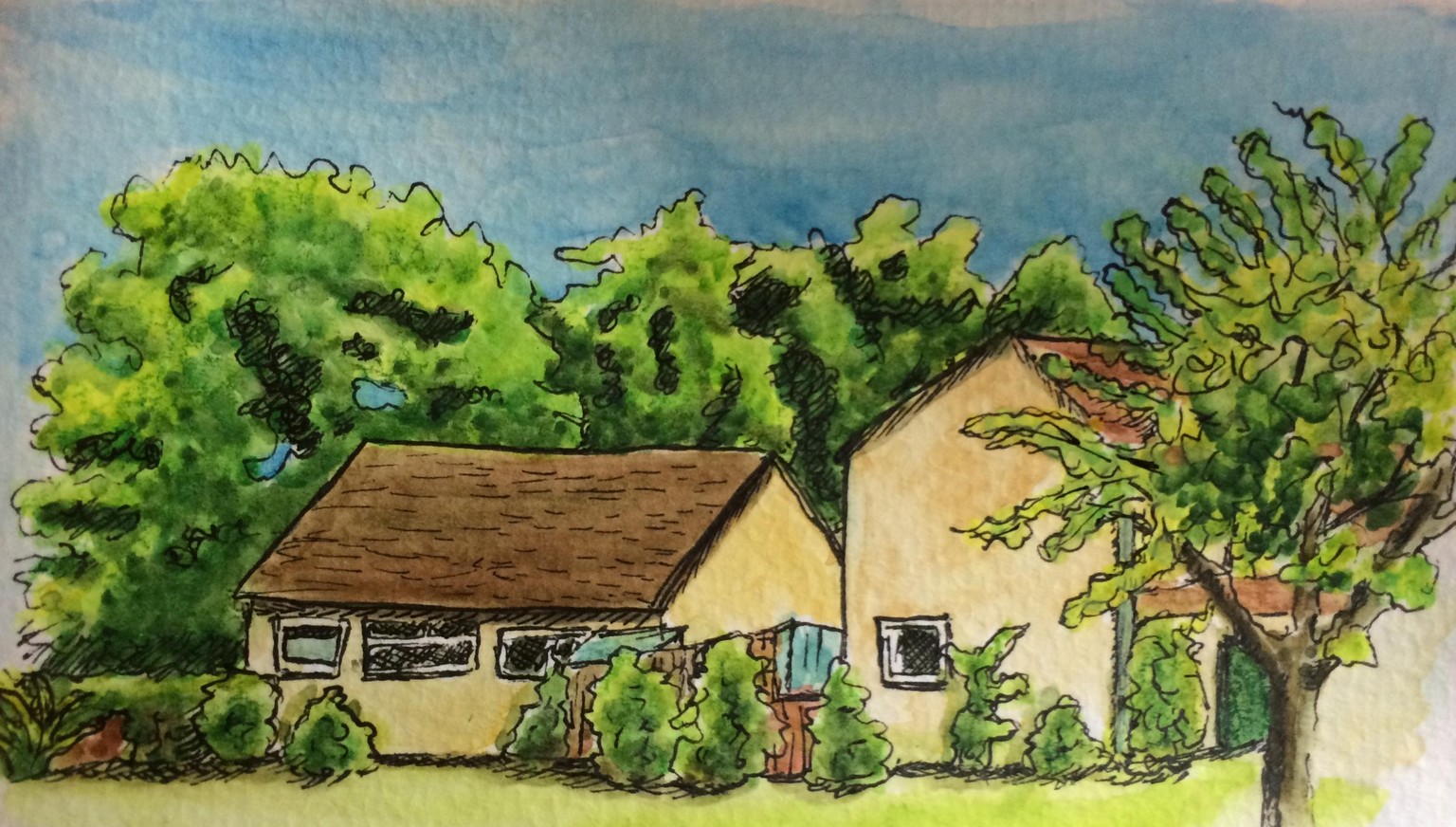 Urban sketching progress - image 2 - student project