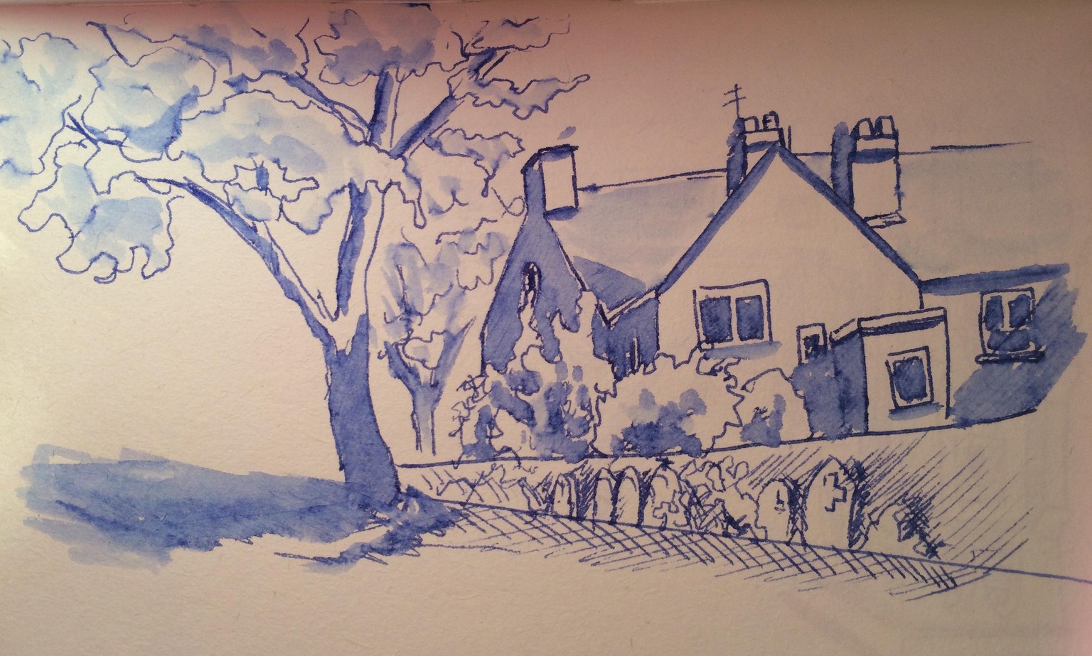 Urban sketching progress - image 3 - student project