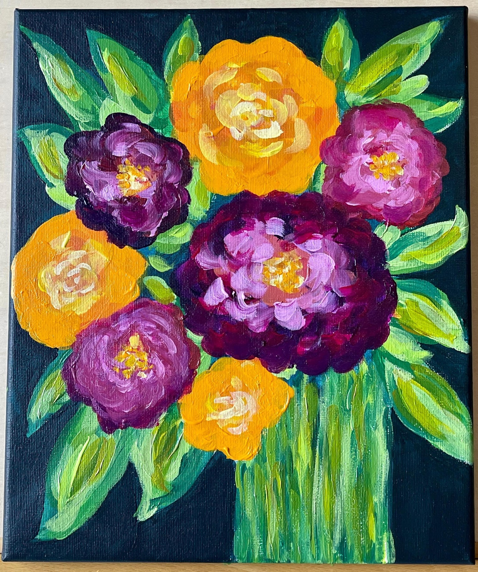 Abstract flowers_ loose painting - image 3 - student project