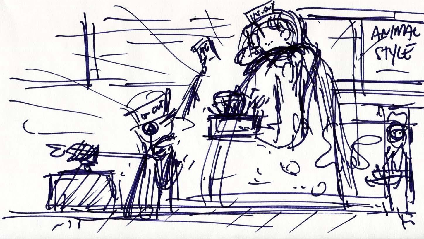 1 (Line-work Approach) - Small-Cat-Diet Monster VS. Human-Eating Monster   /  2 (Shape Approach) - In-n-Out Supervisor and his Apprentice. - image 5 - student project