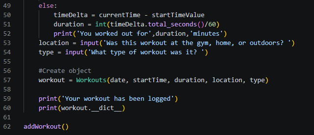Workout tracker - image 2 - student project