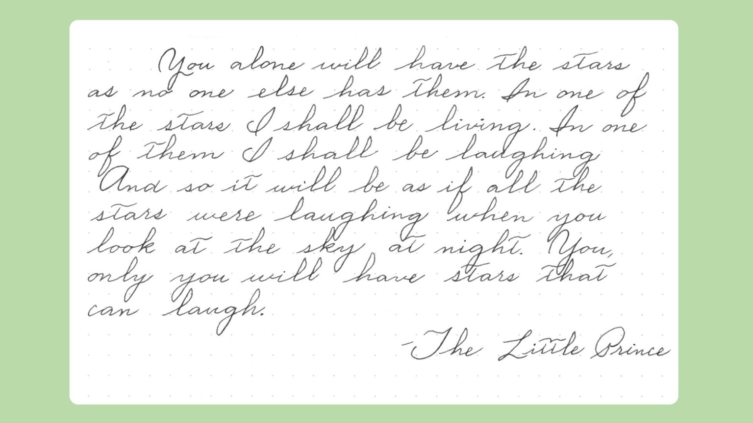 My Progress in Cursive - image 2 - student project