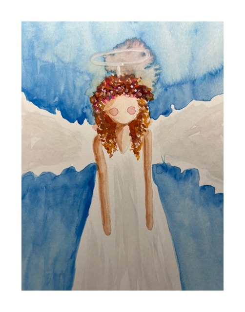 Abstract Watercolour Angels - image 1 - student project