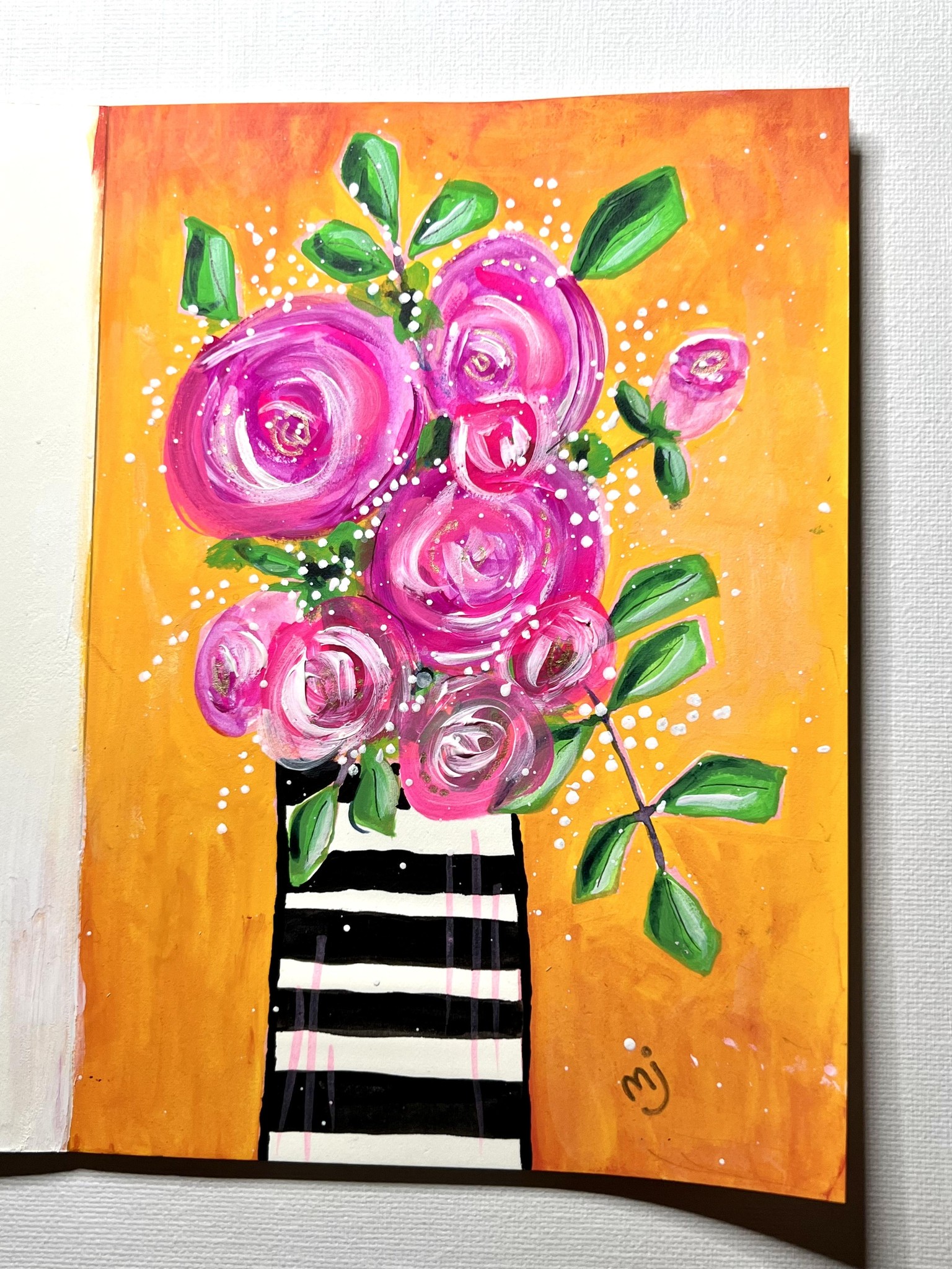Abstract Florals in Gouache - image 1 - student project