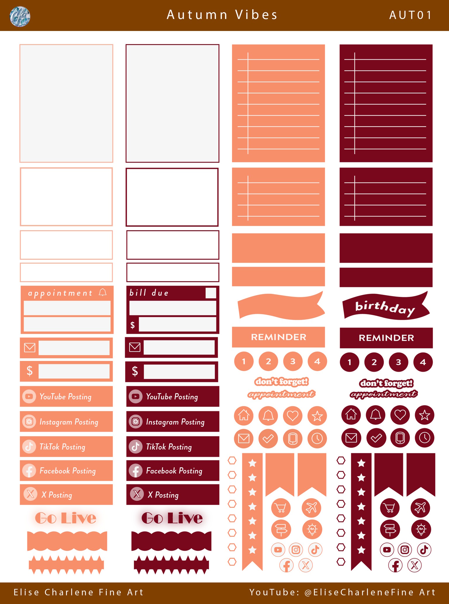 Autumn Vibes Sticker Sheet - image 1 - student project