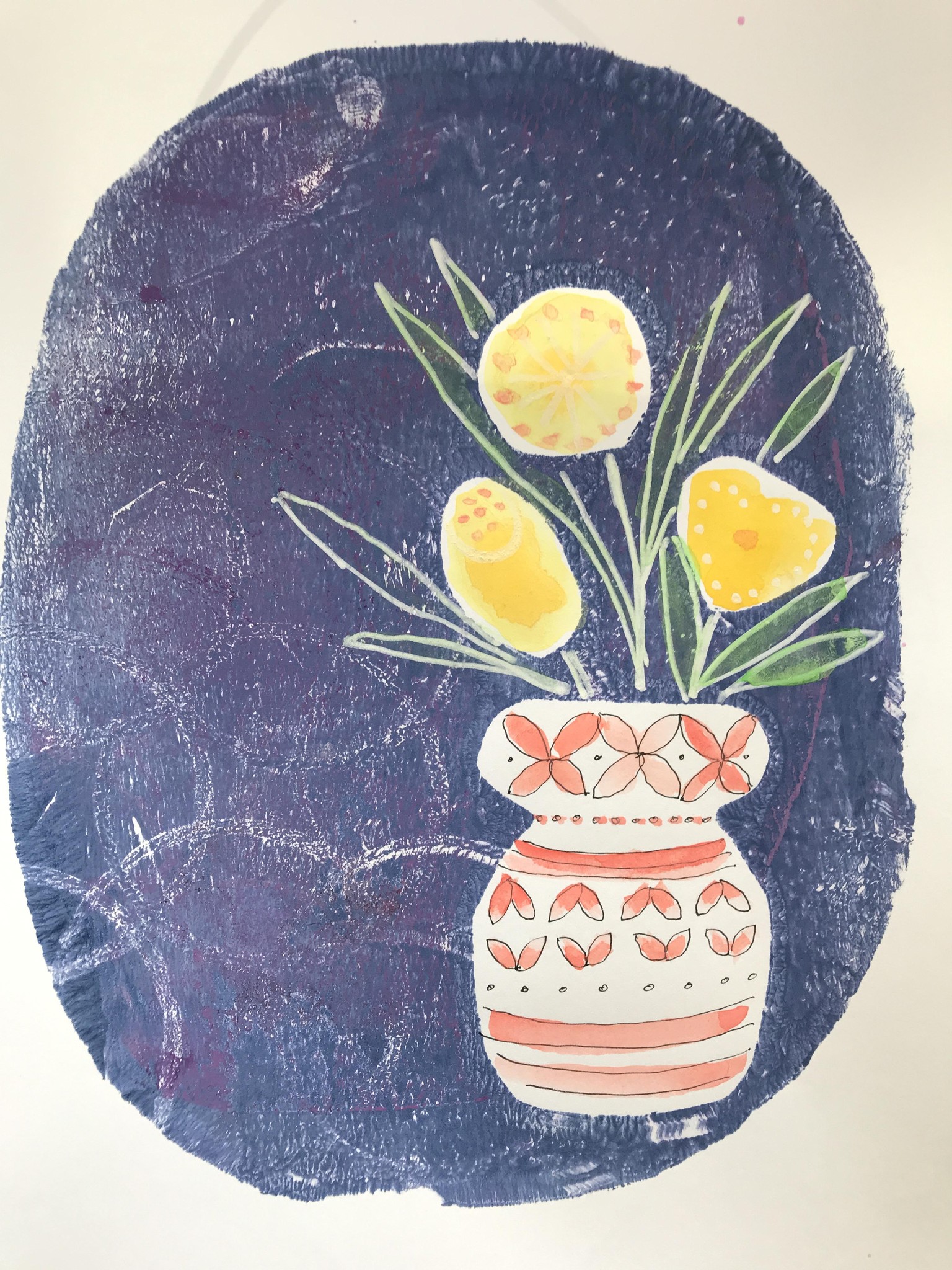 Mono print purple - image 1 - student project