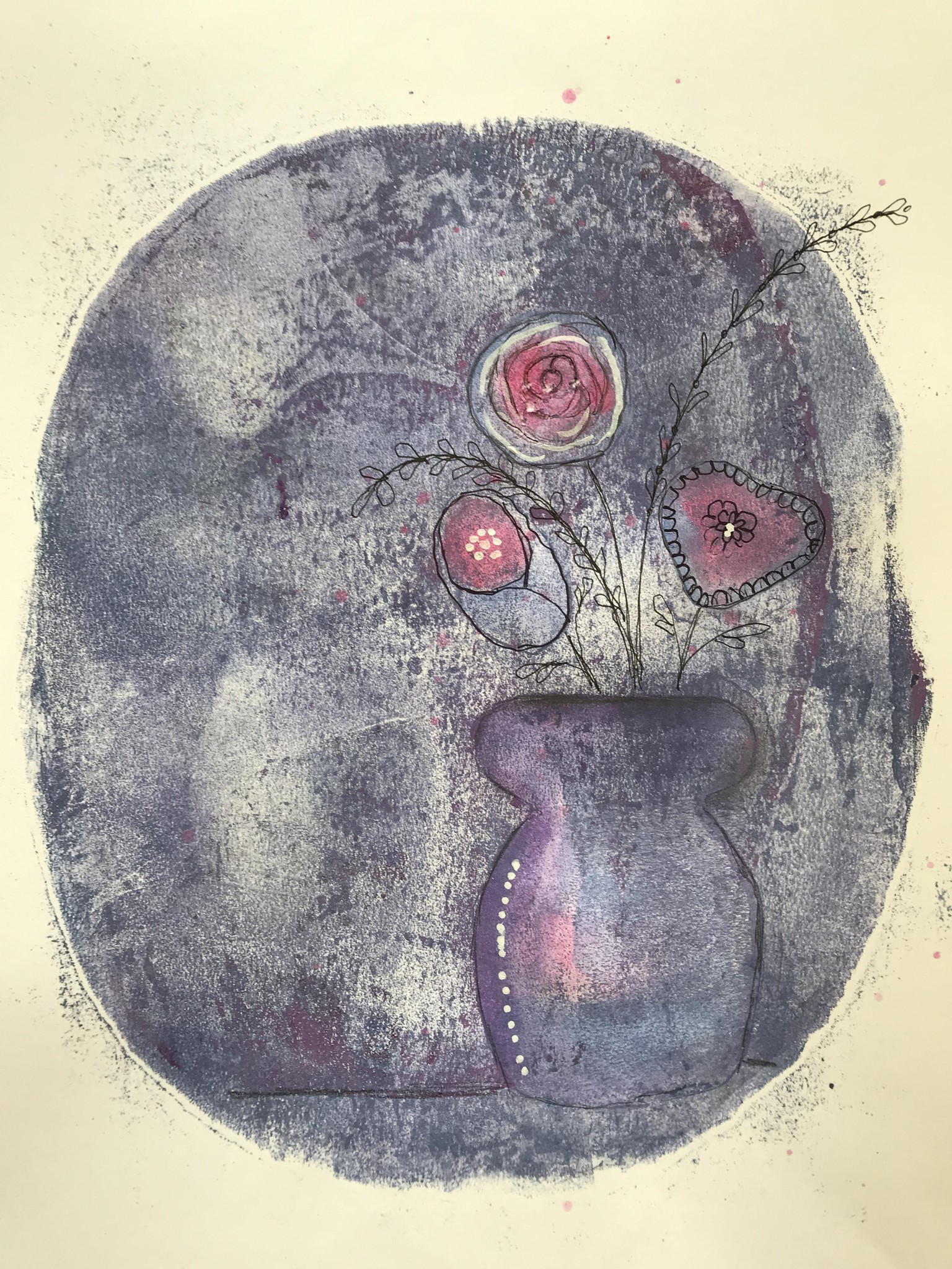 Mono print purple - image 3 - student project