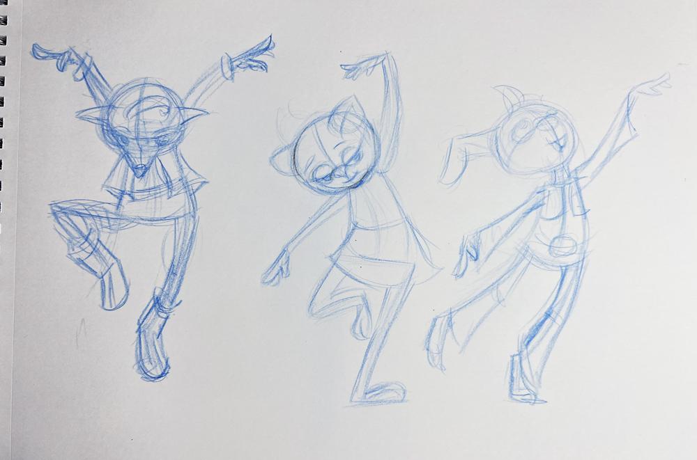 Figure drawing of cartoon characters - image 2 - student project