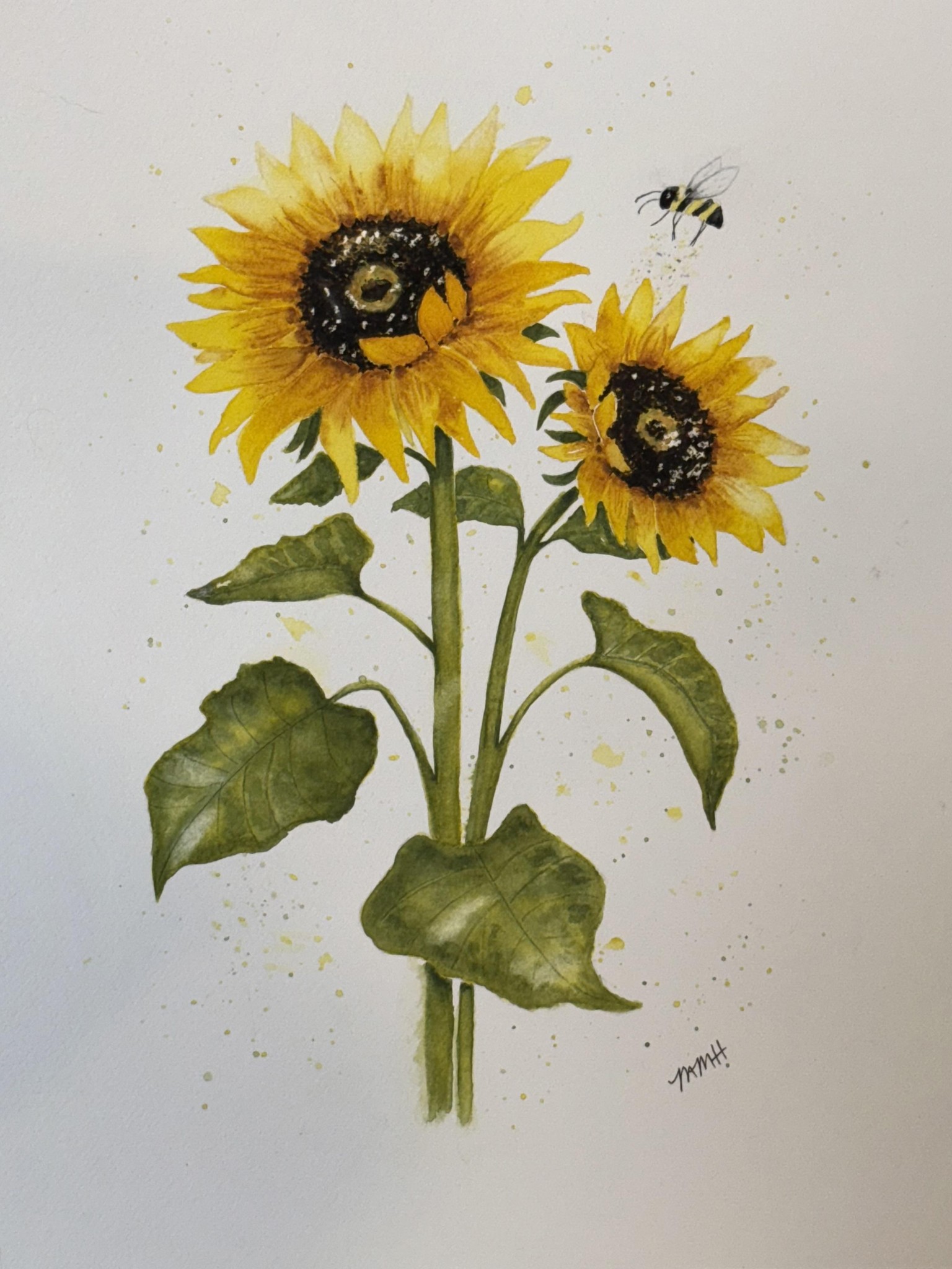 Sunflower & Bee - image 1 - student project