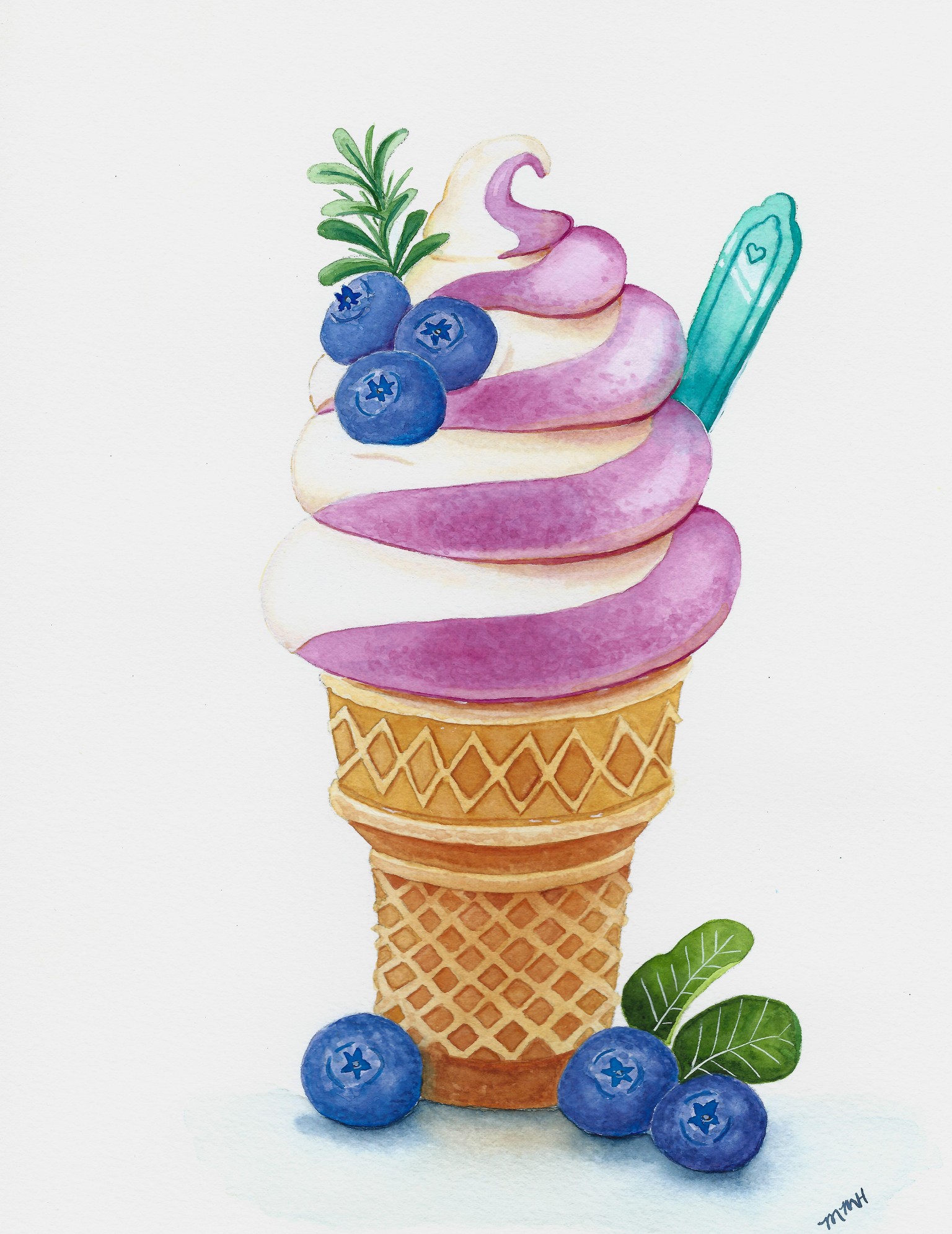 Blueberry Swirl Soft Serve - image 1 - student project