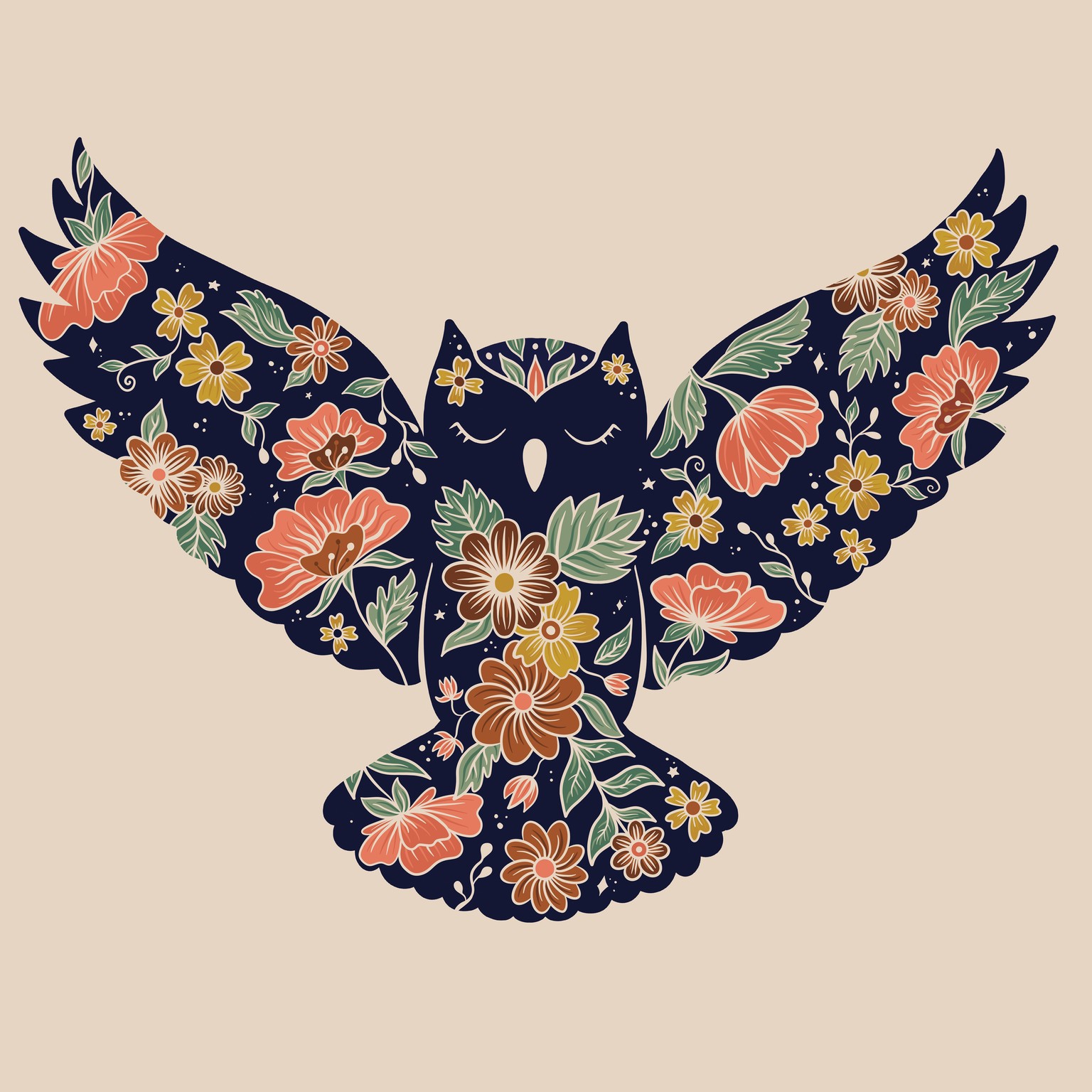 Floral Owl - image 2 - student project