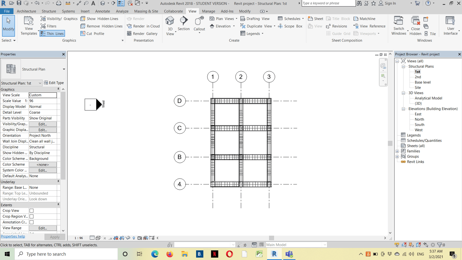 Fereillage d'une structure - image 3 - student project