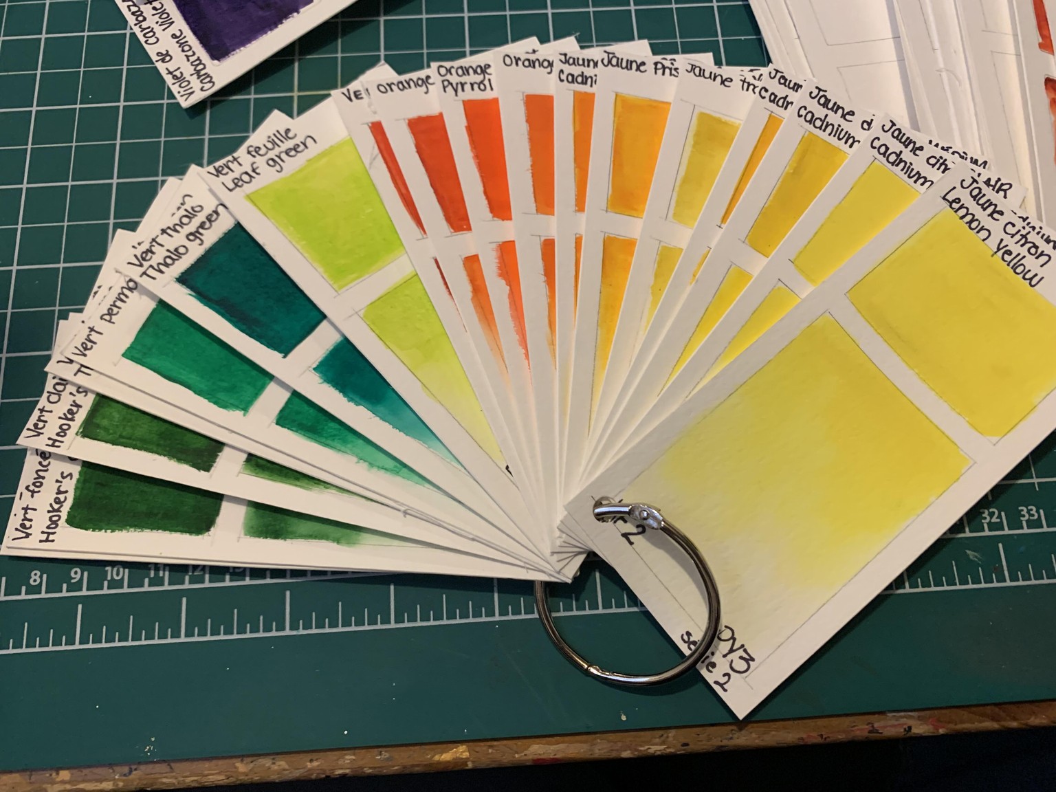 Watercolour swatches - image 2 - student project