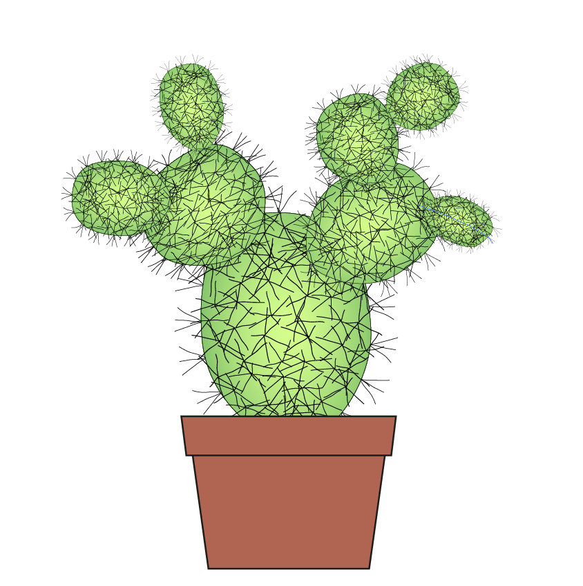 Cacti Window Half-drop Repeat - image 3 - student project