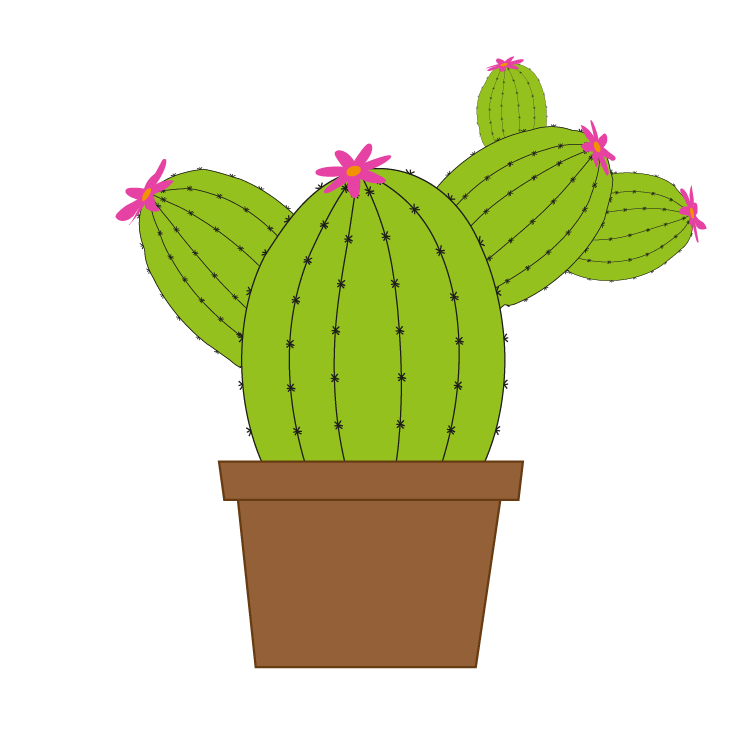 Cacti Window Half-drop Repeat - image 1 - student project