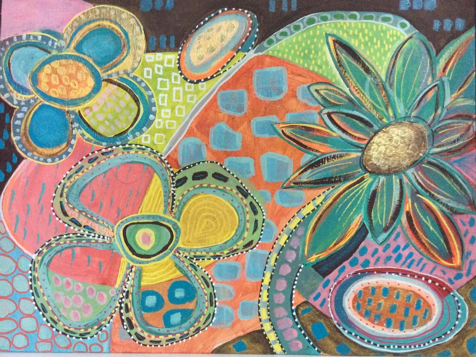 Intuitive acrylic flowers - image 3 - student project
