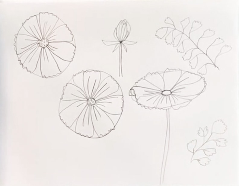 Watercolor Flower Postcard - image 1 - student project