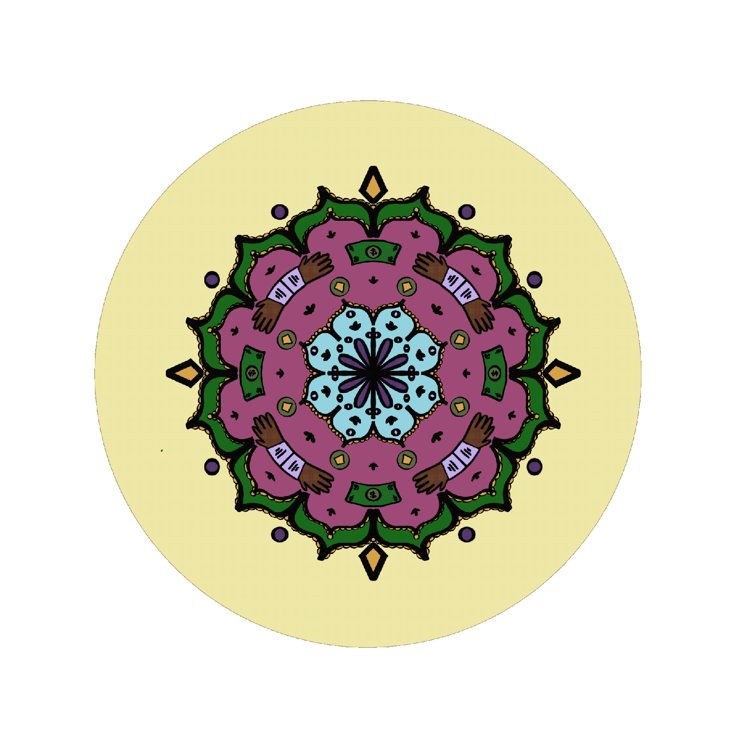 Money Mandala Designs - image 2 - student project