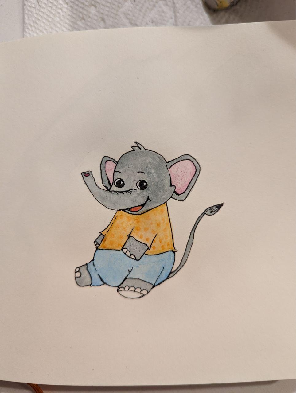 Mushroom and baby elephant - image 1 - student project