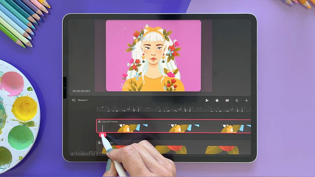 Lush Floral Portrait Animation - image 3 - student project