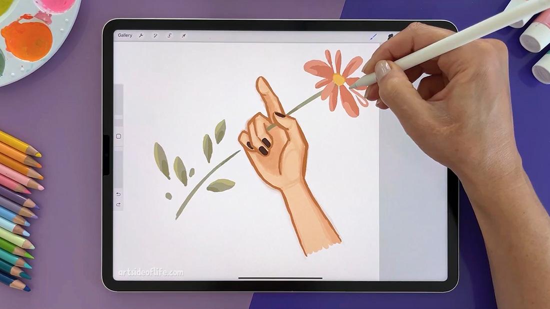 Floral Hand Poses - image 2 - student project