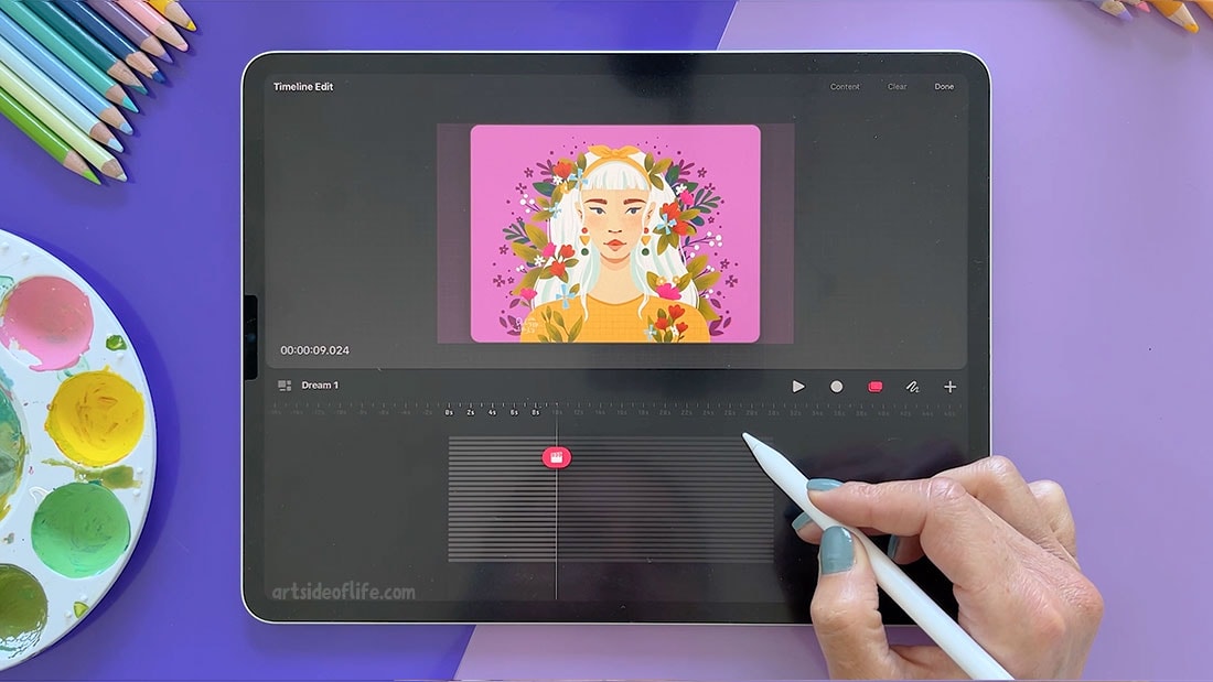 Lush Floral Portrait Animation - image 1 - student project