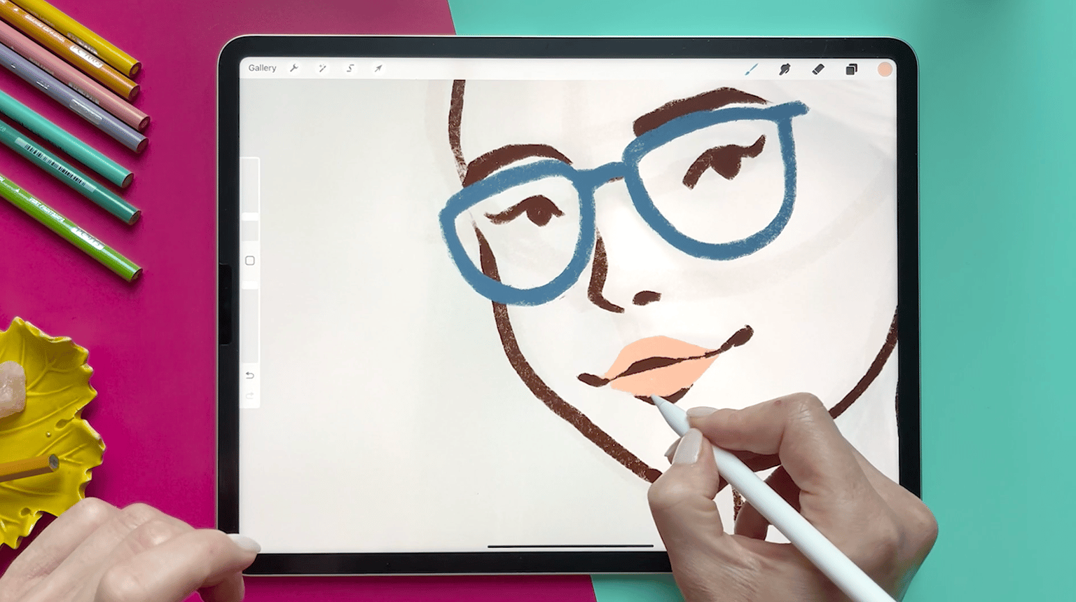 Girl with the glasses and wavy brown hair - image 2 - student project