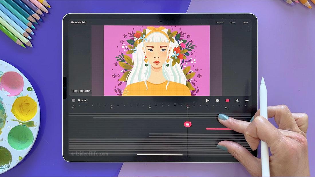 Lush Floral Portrait Animation - image 4 - student project