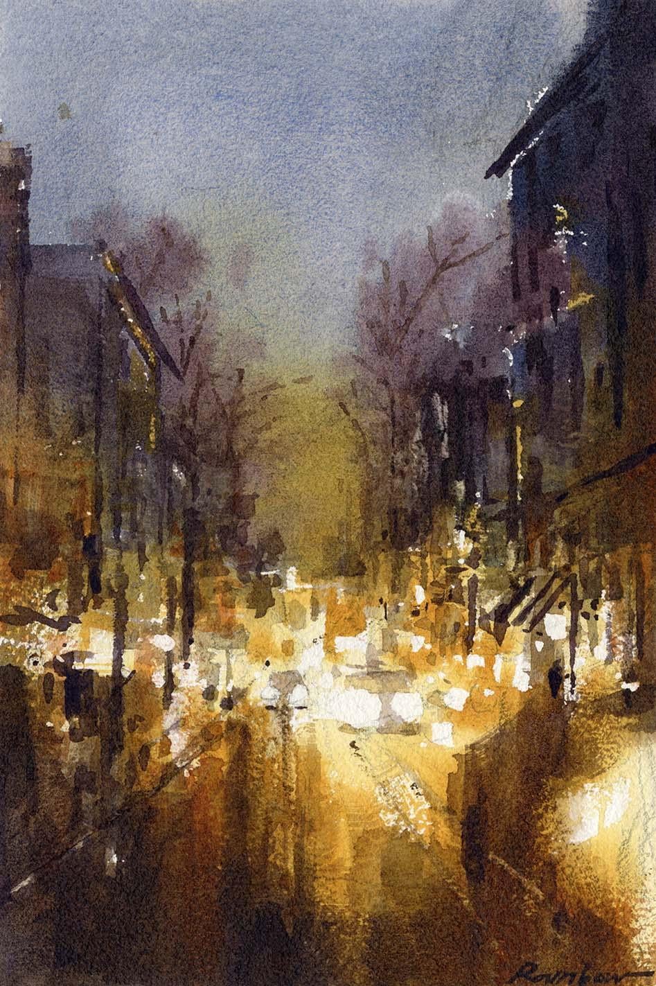 Painting Cityscapes in Watercolor: From Conception to Final Painting - image 1 - student project