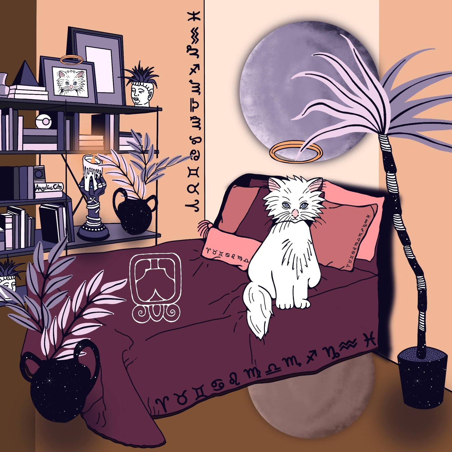 Angelic white cat interior - image 1 - student project