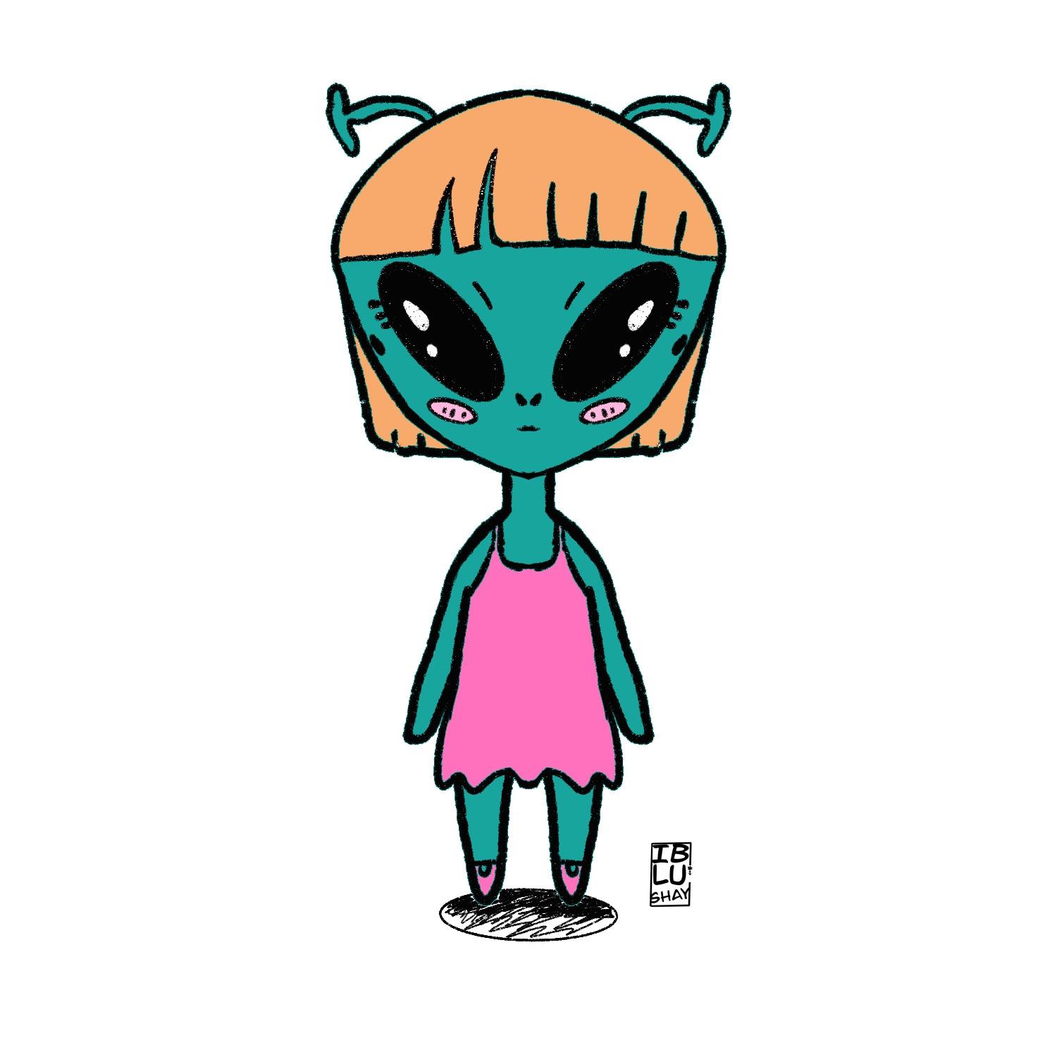 Cute alien girl - image 1 - student project